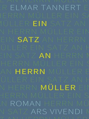 cover image of Ein Satz an Herrn Müller